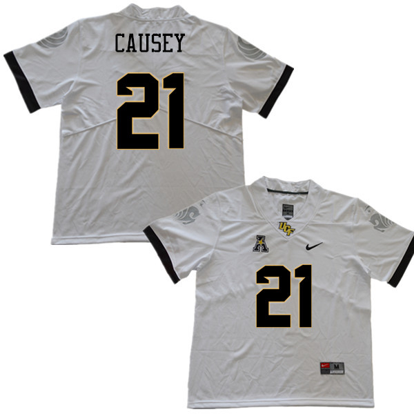 Men #21 Rashard Causey UCF Knights College Football Jerseys Sale-White